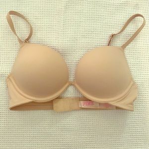 PINK nude padded bra, great condition - 32B